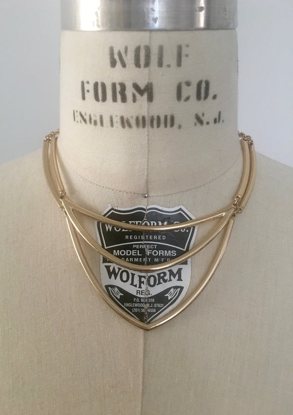 H&M goldtone geometric necklace