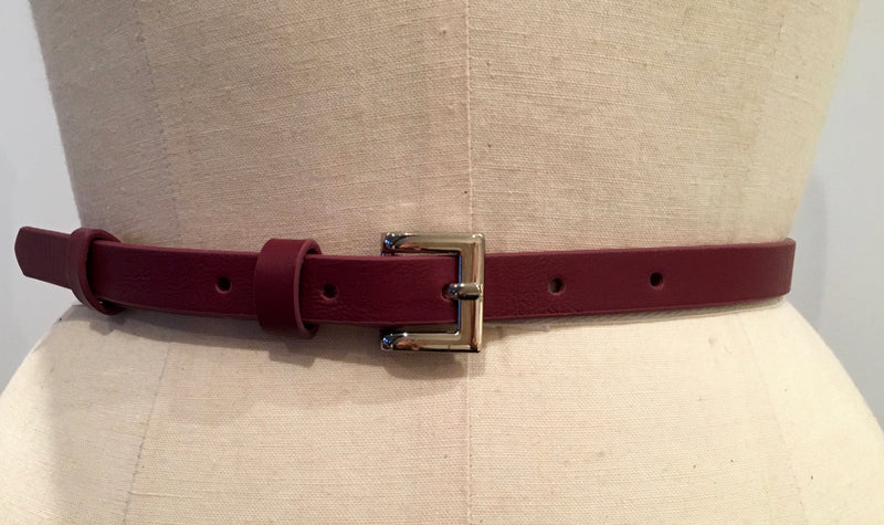 JOE FRESH W maroon skinny belt, S