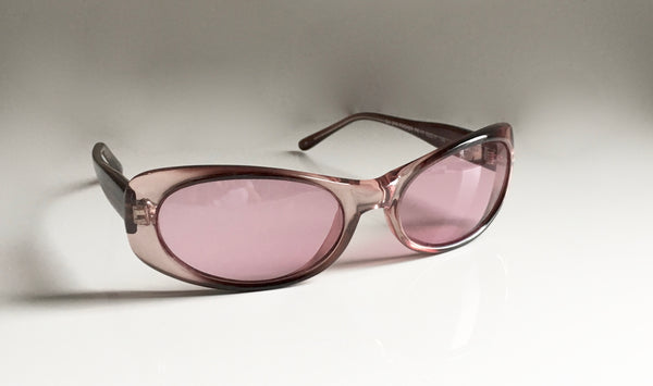 GUESS Women’s lavender clear oval frames and tinted lenses