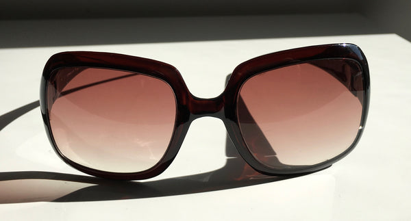 SUNGLASSES brown Retro style oversize square sunglasses