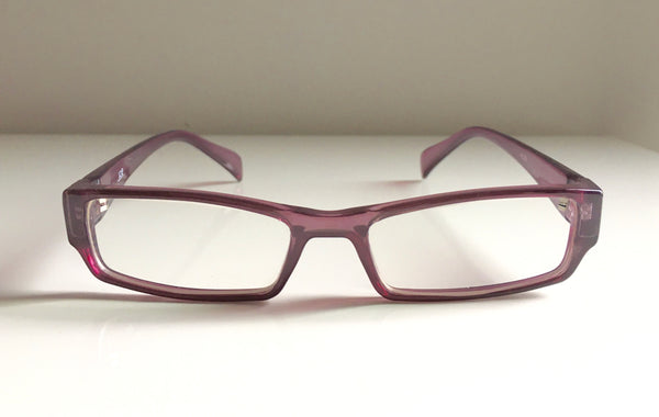 JOE FRESH mauve rectangular glasses w/ anti reflective lens