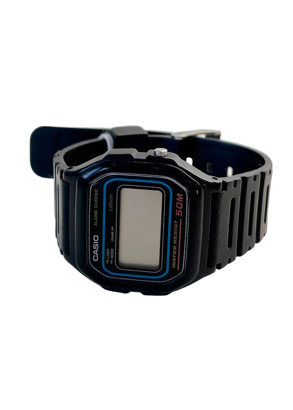 CASIO black plastic digital watch w/ rubber strap, NS