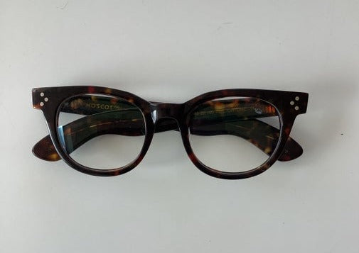 MOSCOT brown tortoiseshell pantos glasses, anti reflective