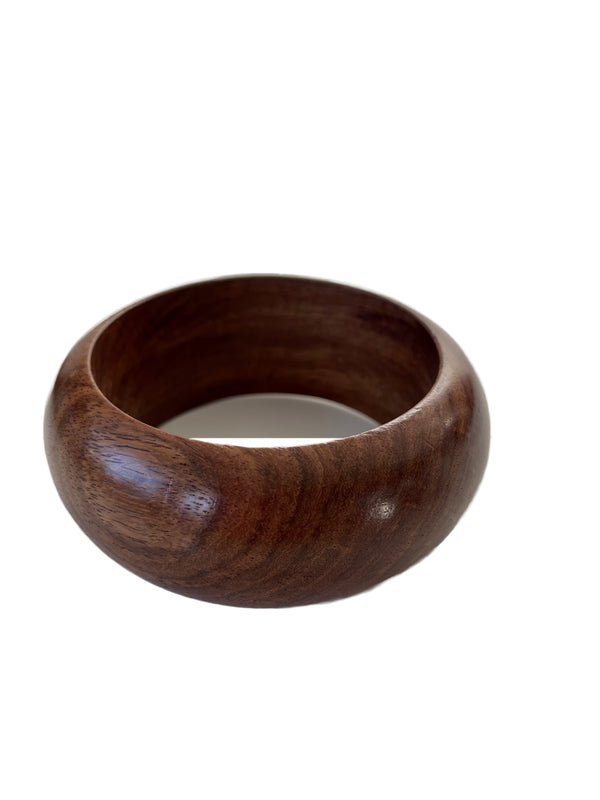BRACELET brown wooden wide bangle