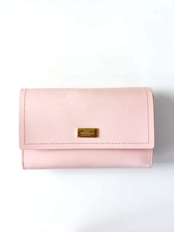 KATE SPADE pale pink crossbody wallet bag