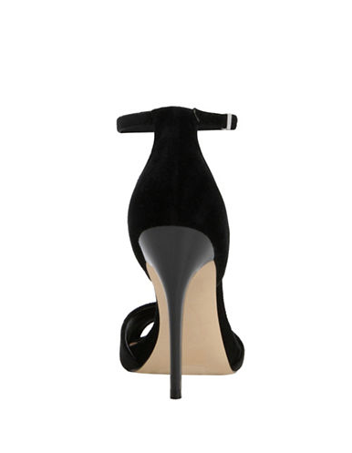 CALL IT SPRING Women's black velvet stiletto sandals, 9