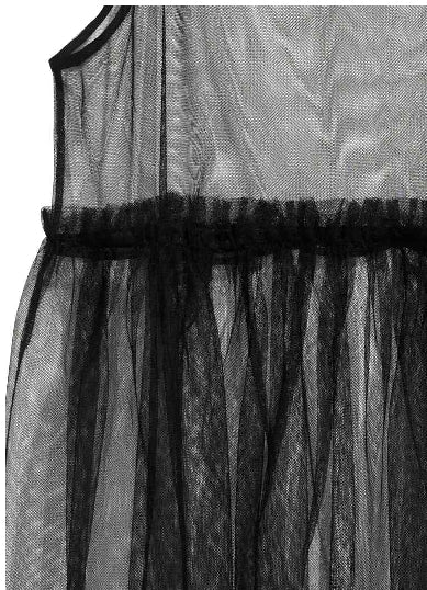 H&M Women's black sleeveless tulle dress, S